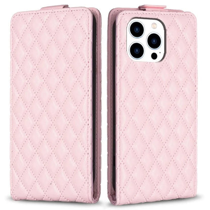 BF30 For iPhone 16 Pro Max Case Rhombus Grid Vertical Flip Leather Phone Cover