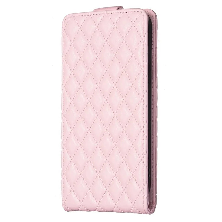 BF30 For iPhone 16 Pro Max Case Rhombus Grid Vertical Flip Leather Phone Cover