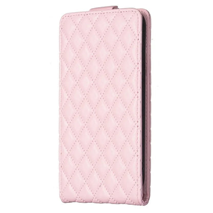 BF30 For iPhone 16 Pro Max Case Rhombus Grid Vertical Flip Leather Phone Cover