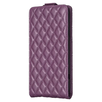 BF30 For iPhone 16 Pro Max Case Rhombus Grid Vertical Flip Leather Phone Cover