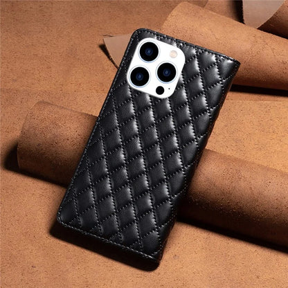 BINFEN COLOR BF Style-16 For iPhone 16 Pro Max Case PU Leather Phone Cover with Card Slots