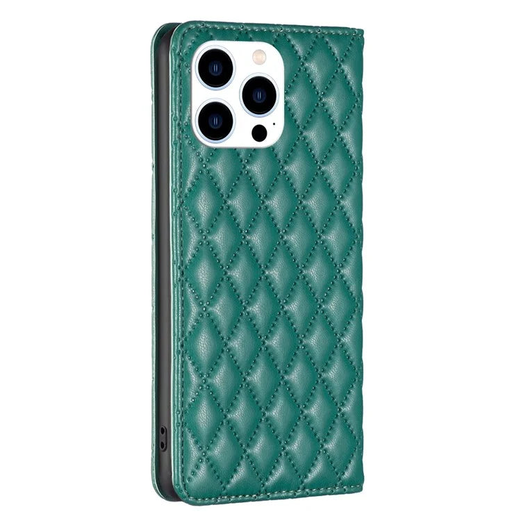 BINFEN COLOR BF Style-16 For iPhone 16 Pro Max Case PU Leather Phone Cover with Card Slots