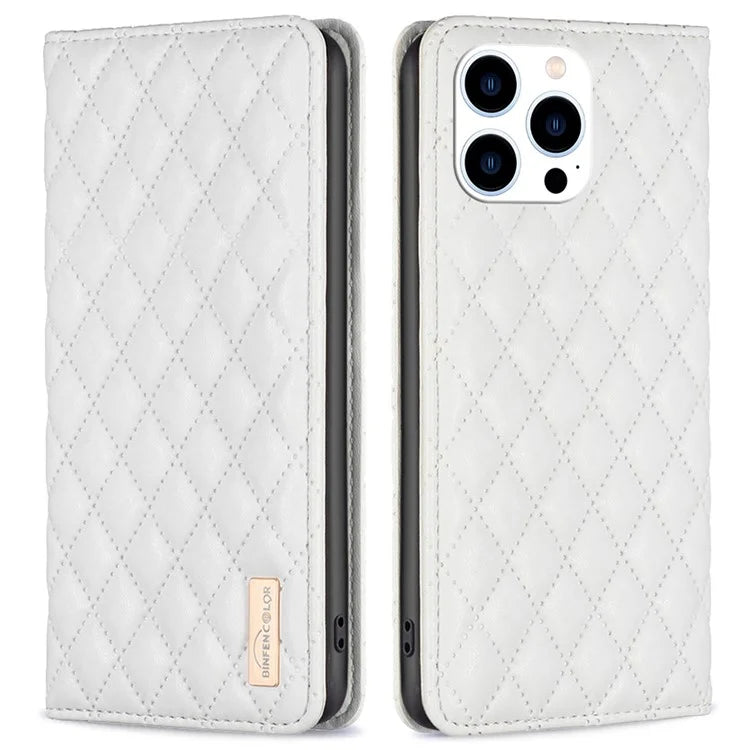 BINFEN COLOR BF Style-16 For iPhone 16 Pro Max Case PU Leather Phone Cover with Card Slots