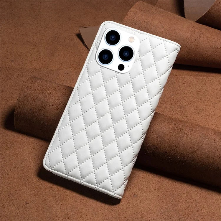 BINFEN COLOR BF Style-16 For iPhone 16 Pro Max Case PU Leather Phone Cover with Card Slots