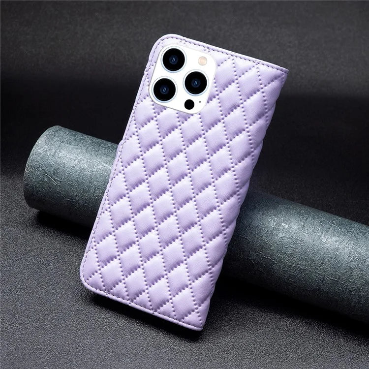 BINFEN COLOR BF Style-14 For iPhone 16 Pro Max Case Leather Phone Cover Card Slot Cash Pocket