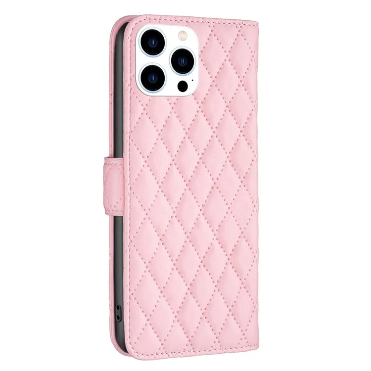 BINFEN COLOR BF Style-14 For iPhone 16 Pro Max Case Leather Phone Cover Card Slot Cash Pocket