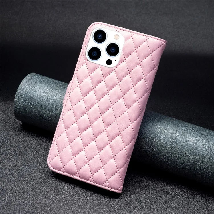 BINFEN COLOR BF Style-14 For iPhone 16 Pro Max Case Leather Phone Cover Card Slot Cash Pocket
