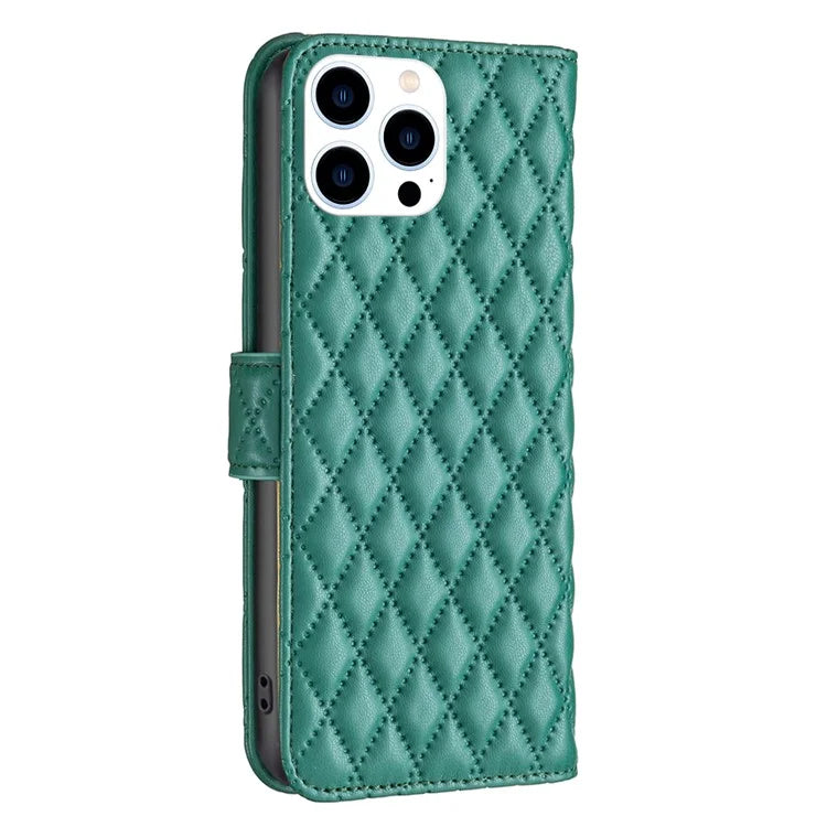 BINFEN COLOR BF Style-14 For iPhone 16 Pro Max Case Leather Phone Cover Card Slot Cash Pocket