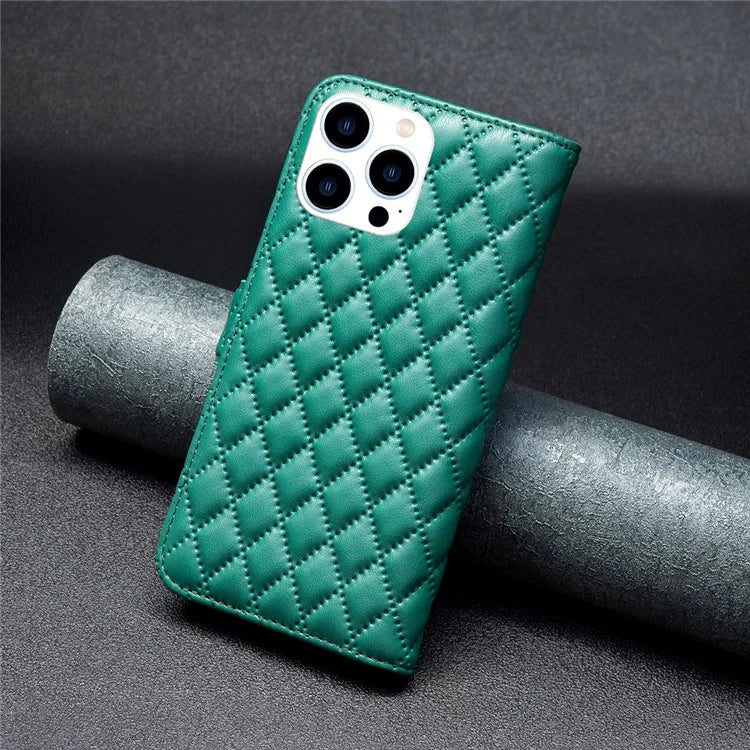 BINFEN COLOR BF Style-14 For iPhone 16 Pro Max Case Leather Phone Cover Card Slot Cash Pocket