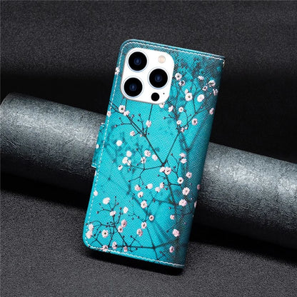 For iPhone 16 Pro Max Case Pattern Print PU Leather Phone Cover with Wallet