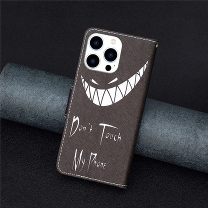 For iPhone 16 Pro Max Case Pattern Print PU Leather Phone Cover with Wallet