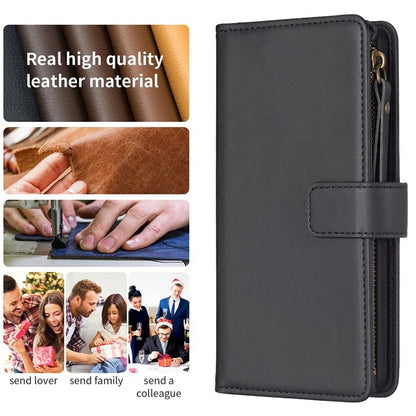 BF Style-19 for iPhone 16 Pro Max Case PU Leather Zipper Wallet Flip Phone Cover