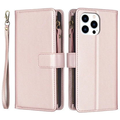 BF Style-19 for iPhone 16 Pro Max Case PU Leather Zipper Wallet Flip Phone Cover