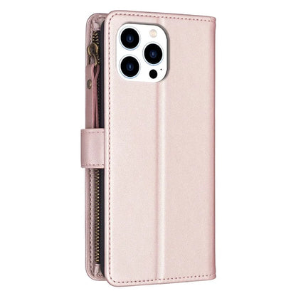 BF Style-19 for iPhone 16 Pro Max Case PU Leather Zipper Wallet Flip Phone Cover