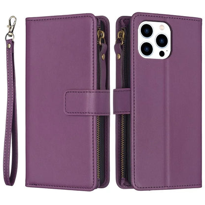 BF Style-19 for iPhone 16 Pro Max Case PU Leather Zipper Wallet Flip Phone Cover