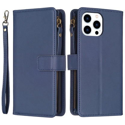 BF Style-19 for iPhone 16 Pro Max Case PU Leather Zipper Wallet Flip Phone Cover