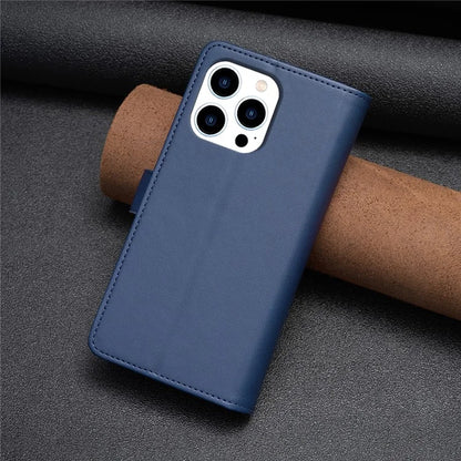 BF Style-19 for iPhone 16 Pro Max Case PU Leather Zipper Wallet Flip Phone Cover