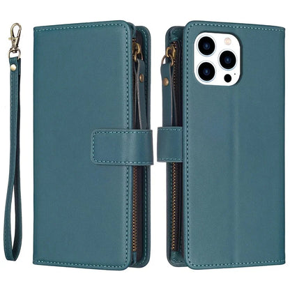 BF Style-19 for iPhone 16 Pro Max Case PU Leather Zipper Wallet Flip Phone Cover