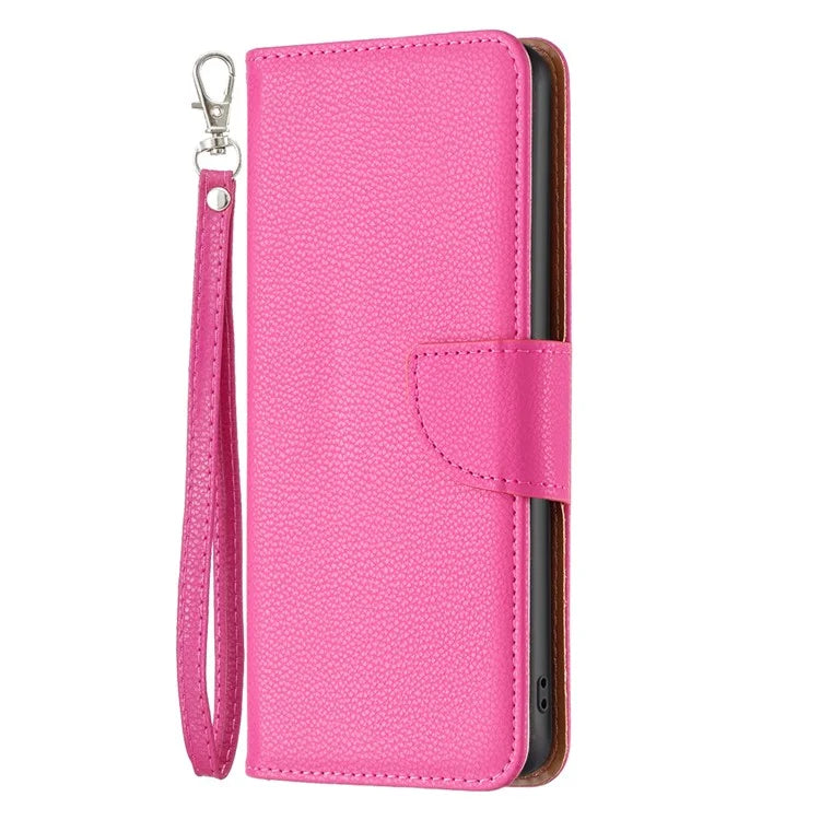 For iPhone 16 Pro Max Case Wallet Litchi Texture Leather Phone Cover