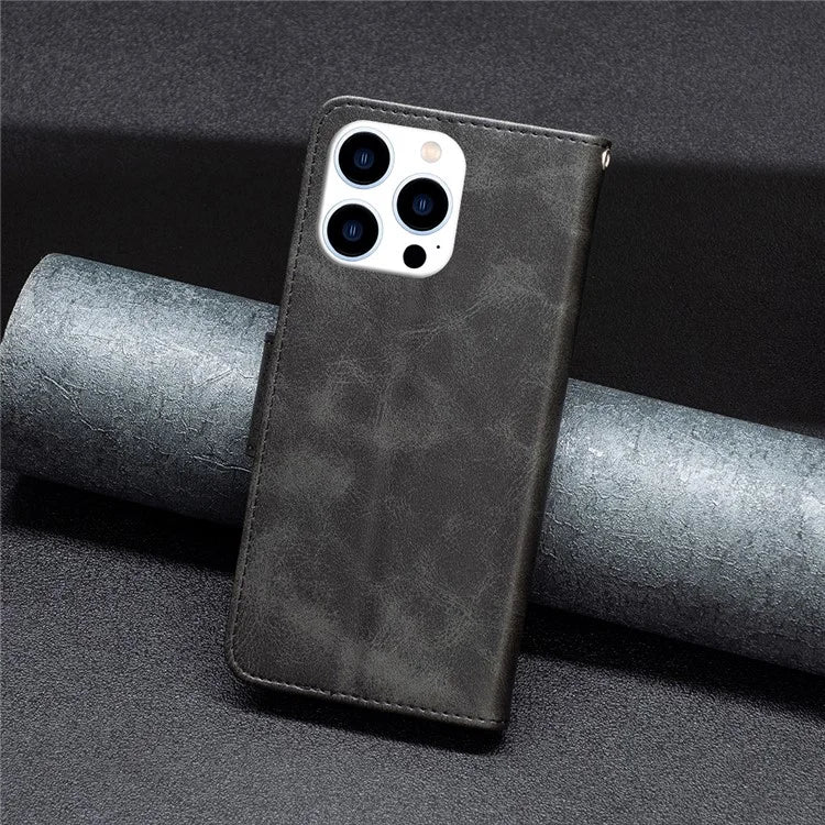 For iPhone 16 Pro Max Case Leather Phone Cover with Wallet Stand