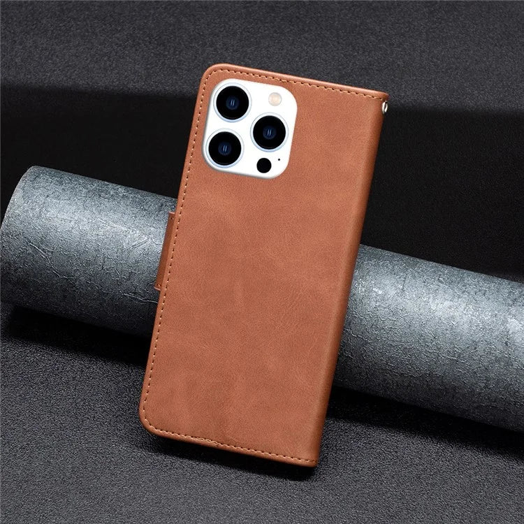 For iPhone 16 Pro Max Case Leather Phone Cover with Wallet Stand