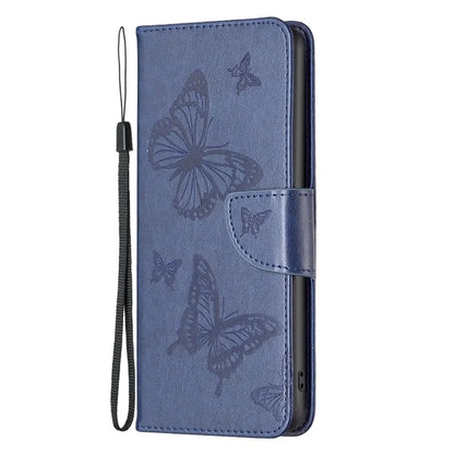 For iPhone 16 Pro Case Butterfly Pattern Leather Phone Cover with Wrist Strap