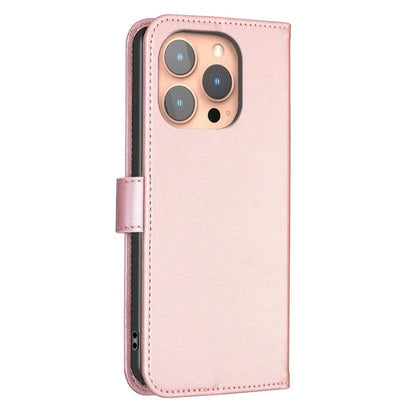 For iPhone 16 Pro Case Lucky Clover Pattern Leather Phone Cover