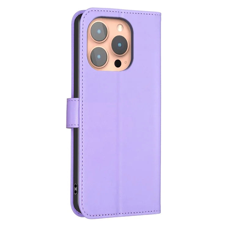 For iPhone 16 Pro Case Lucky Clover Pattern Leather Phone Cover