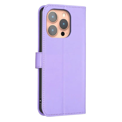 For iPhone 16 Pro Case Lucky Clover Pattern Leather Phone Cover