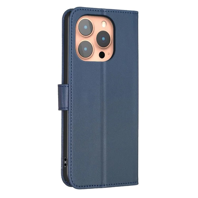 For iPhone 16 Pro Case Lucky Clover Pattern Leather Phone Cover