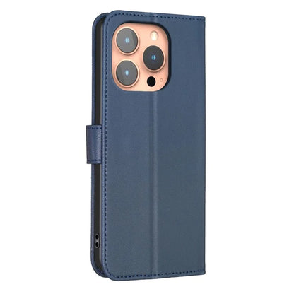 For iPhone 16 Pro Case Lucky Clover Pattern Leather Phone Cover