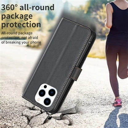 BINFEN COLOR BF17 For iPhone 16 Pro Case Flip Leather Wallet Phone Cover