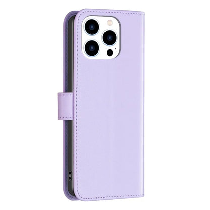 BINFEN COLOR BF17 For iPhone 16 Pro Case Flip Leather Wallet Phone Cover