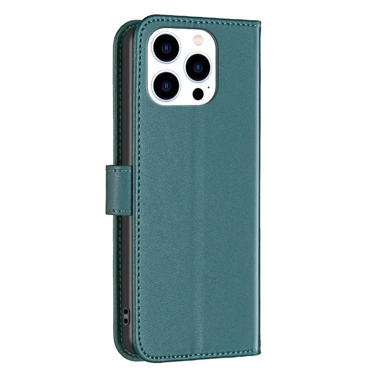 BINFEN COLOR BF17 For iPhone 16 Pro Case Flip Leather Wallet Phone Cover