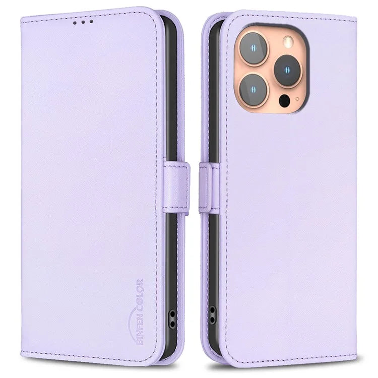 BINFEN COLOR BF31 For iPhone 16 Pro Case PU Leather Wallet Mobile Phone Cover