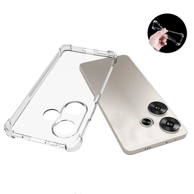 For Xiaomi Poco F6 5G / Redmi Turbo 3 5G TPU Case Anti-Slip Drop-Proof Clear Phone Cover