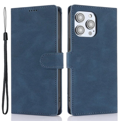 For iPhone 16 Plus Case PU Leather Wallet Phone Cover with Hand Strap