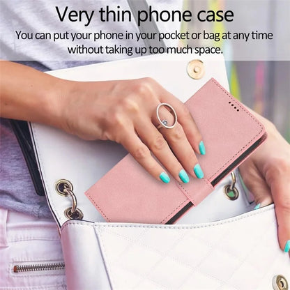 For iPhone 16 Plus Case PU Leather Wallet Phone Cover with Hand Strap
