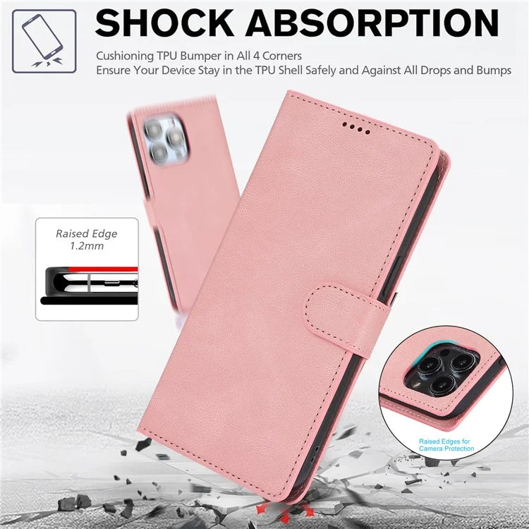 For iPhone 16 Plus Case PU Leather Wallet Phone Cover with Hand Strap