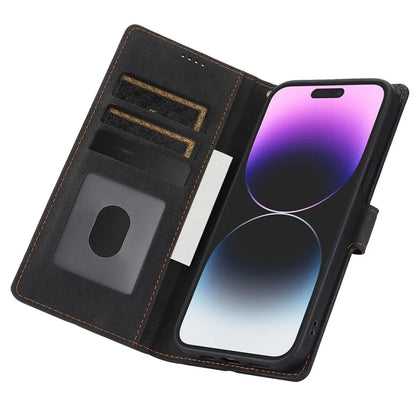 For iPhone 16 Plus Case PU Leather Wallet Phone Cover with Hand Strap