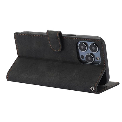 For iPhone 16 Plus Case PU Leather Wallet Phone Cover with Hand Strap