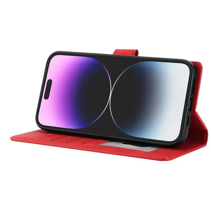 For iPhone 16 Plus Case PU Leather Wallet Phone Cover with Hand Strap