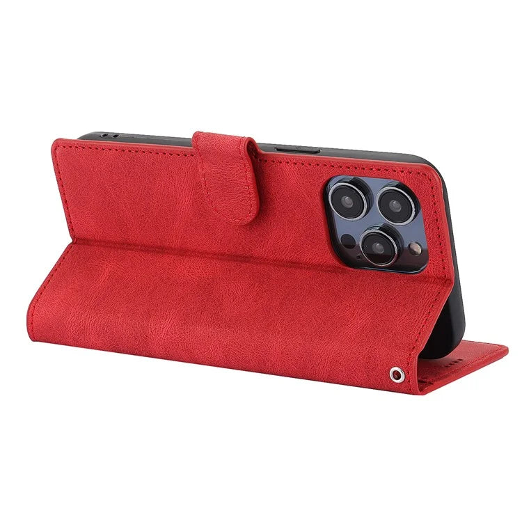 For iPhone 16 Plus Case PU Leather Wallet Phone Cover with Hand Strap