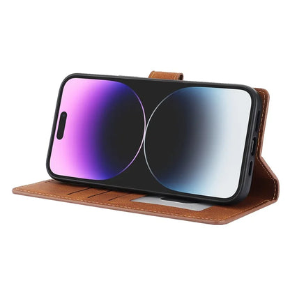 For iPhone 16 Plus Case PU Leather Wallet Phone Cover with Hand Strap
