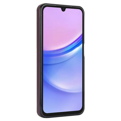 For Samsung Galaxy A15 4G / A15 5G Case Ring Kickstand Leather+TPU Cover with Card Holder