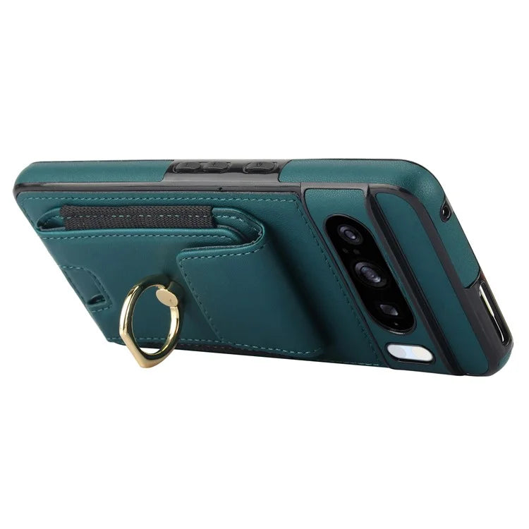 For Google Pixel 8 Pro Case Anit-Fall Kickstand Leather + TPU Phone Cover