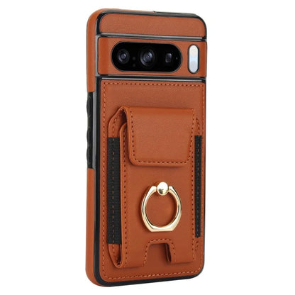For Google Pixel 8 Pro Case Anit-Fall Kickstand Leather + TPU Phone Cover