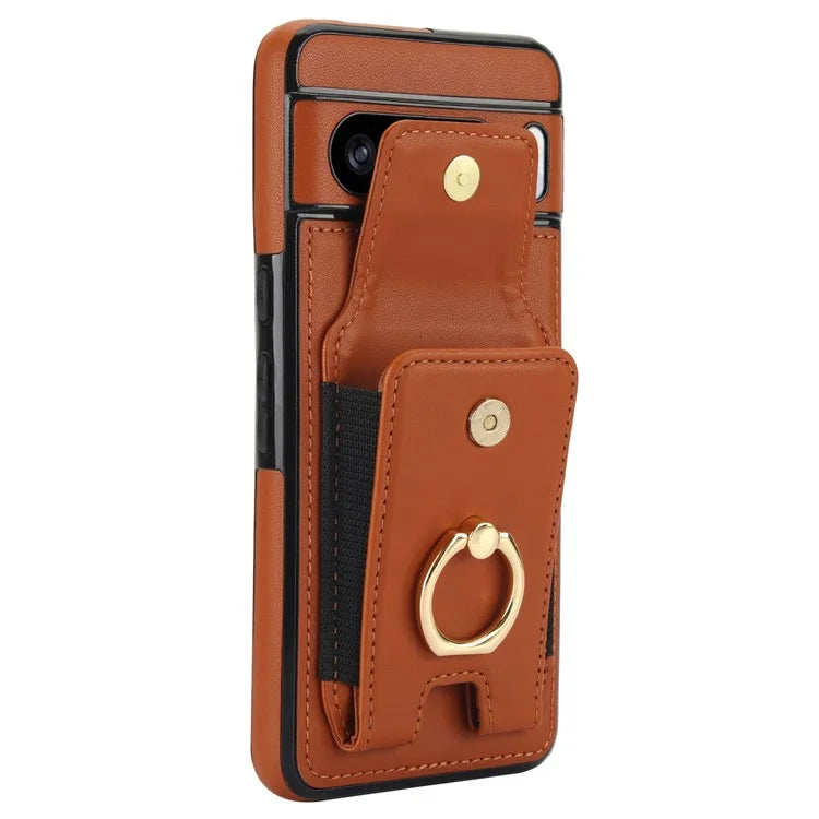 For Google Pixel 8 Pro Case Anit-Fall Kickstand Leather + TPU Phone Cover