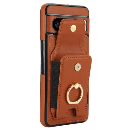 For Google Pixel 8 Pro Case Anit-Fall Kickstand Leather + TPU Phone Cover