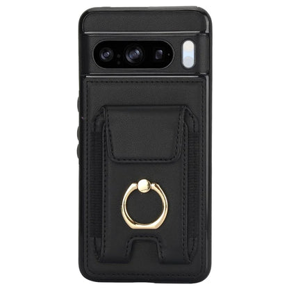 For Google Pixel 8 Pro Case Anit-Fall Kickstand Leather + TPU Phone Cover